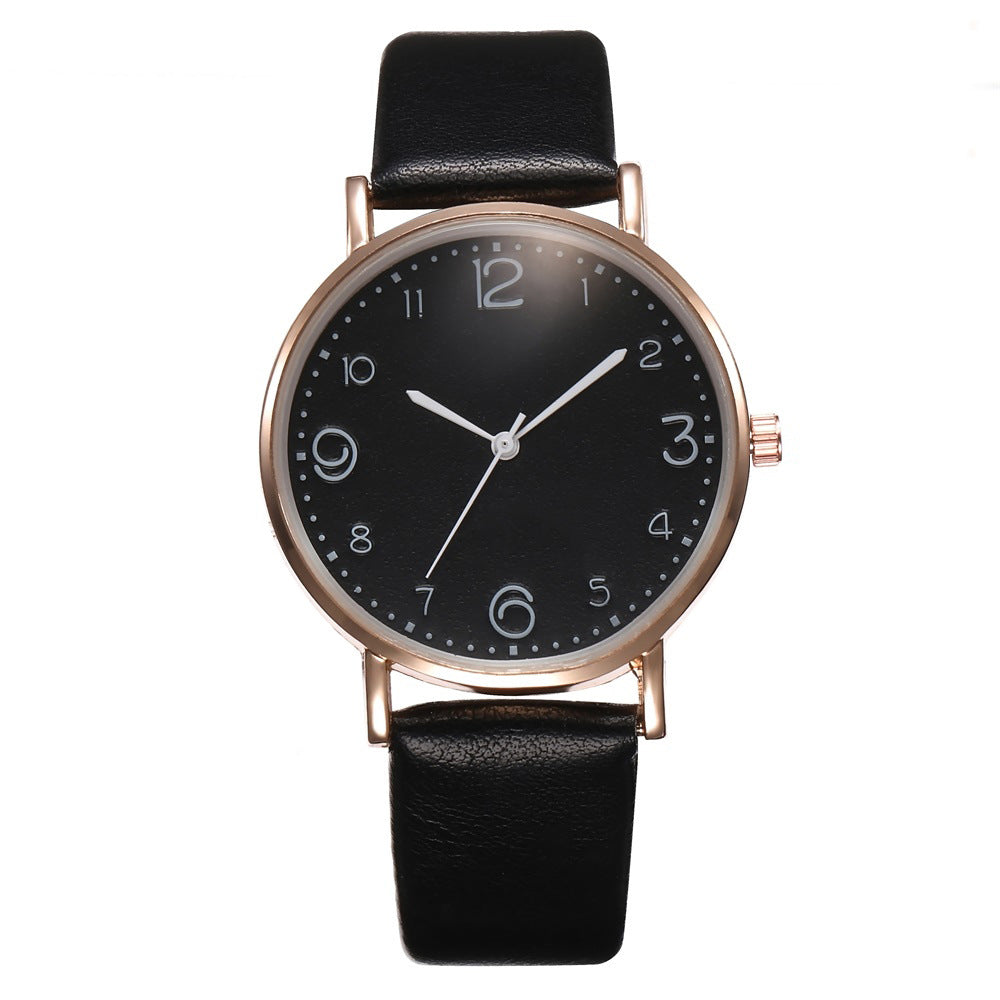 Reloj de cuarzo de cuero