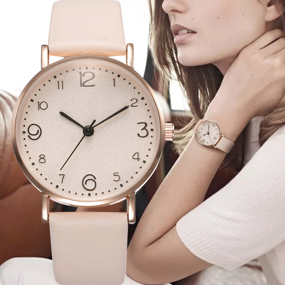 Reloj de cuarzo de cuero