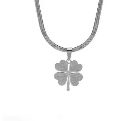 Women's Fashion Temperament Titanium Steel No Fading Clavicle Chain Earrings Suit