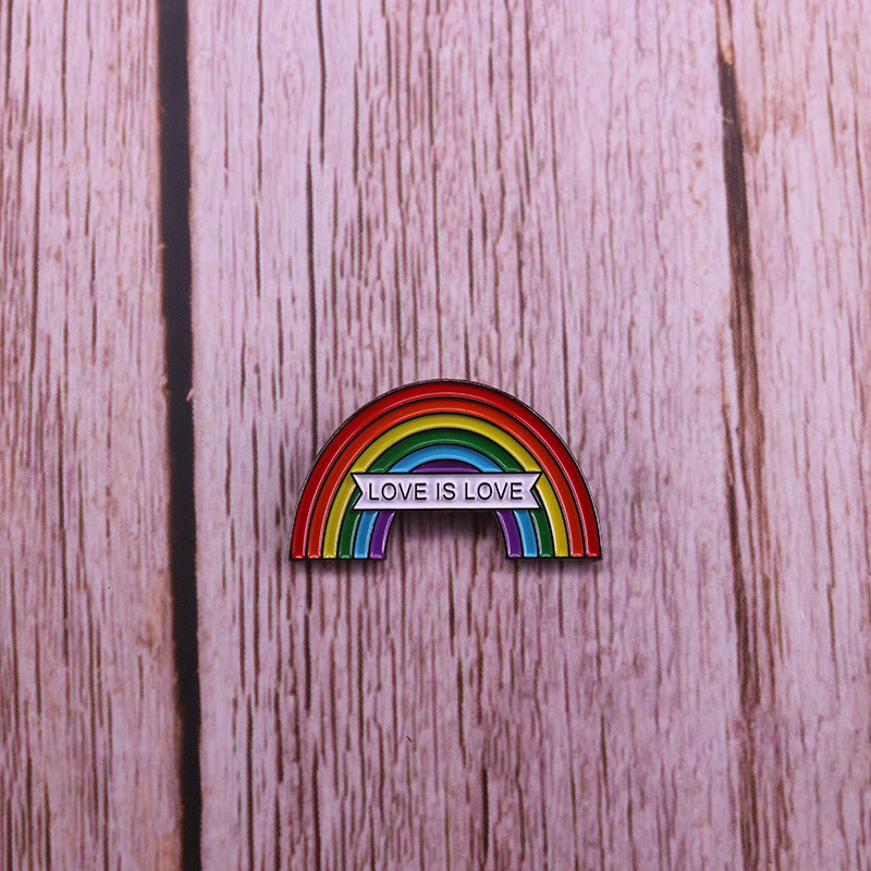 Stylish Love Equality Rainbow Gay Pride Badge