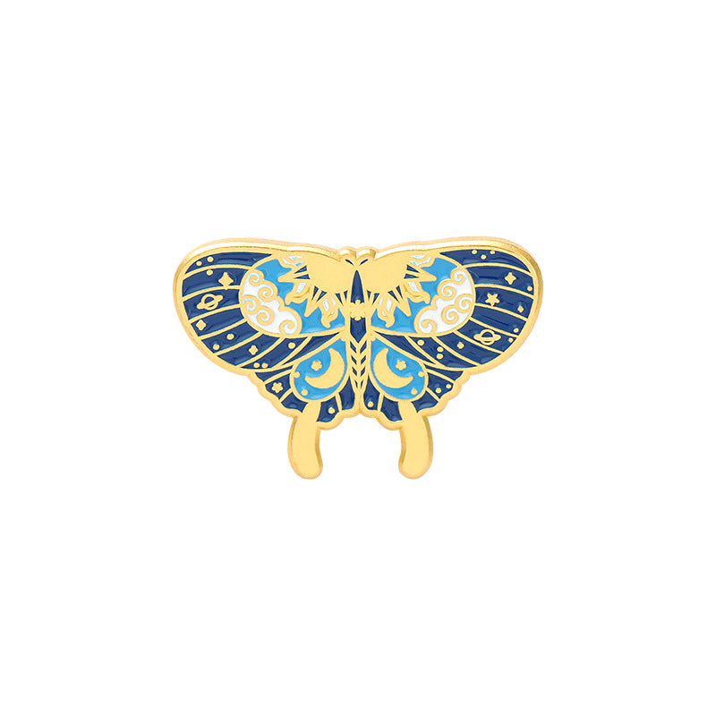 Broche de Aleación con Forma de Mariposa, Joyería Personalizada Azul