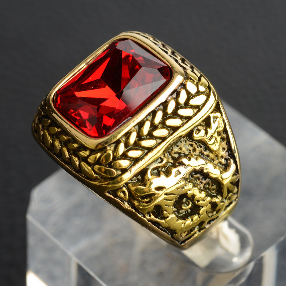 Anillo de acero de titanio para hombres