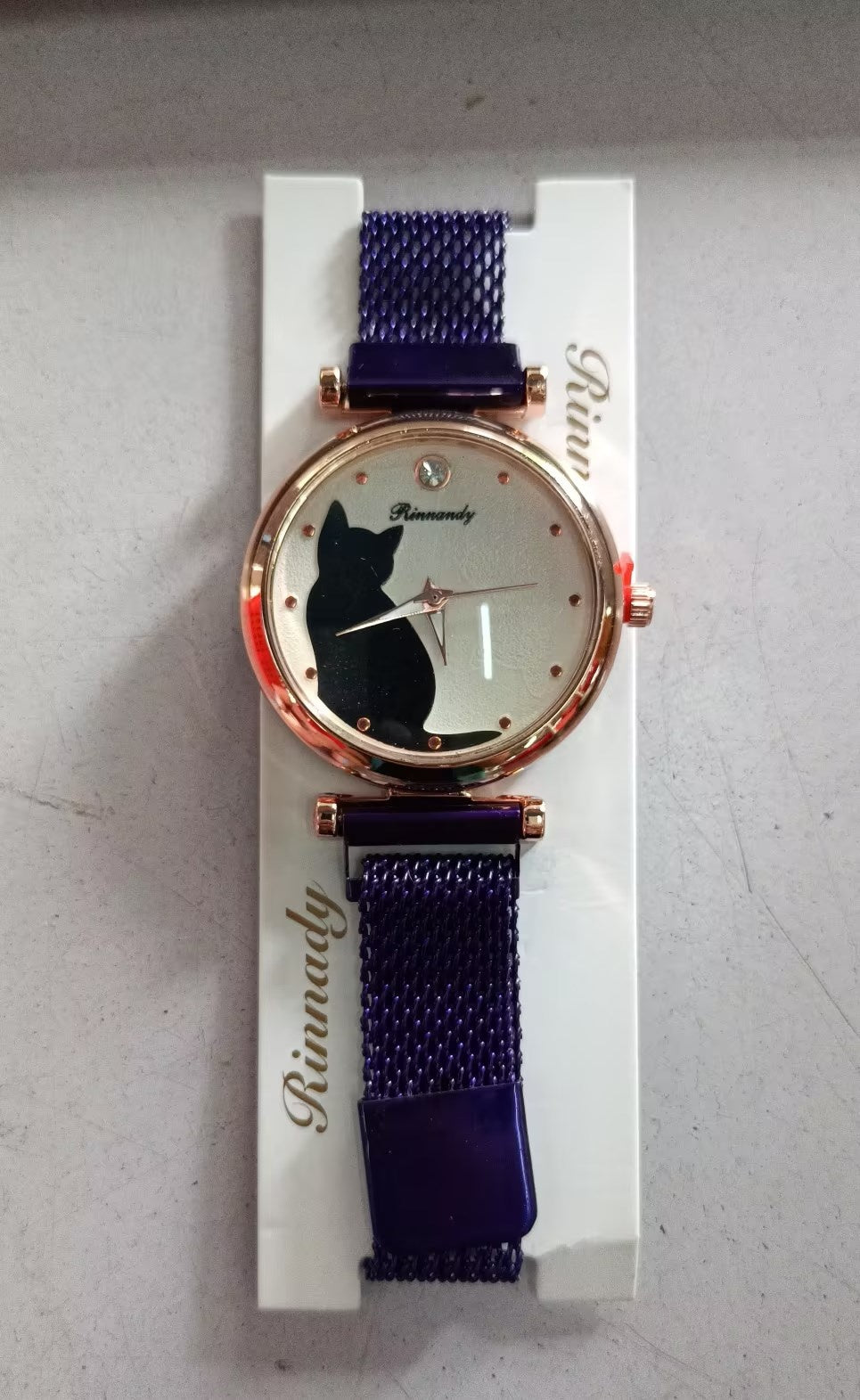 Conjunto de pulsera de reloj de gato para mujer