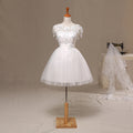 Verlobung Verlobung Hochzeit Party kurzer Rock Spitze, Spitze, Spitze, Spitze, Spitze, Blume, Schulterkleid und kleines Kleid D729