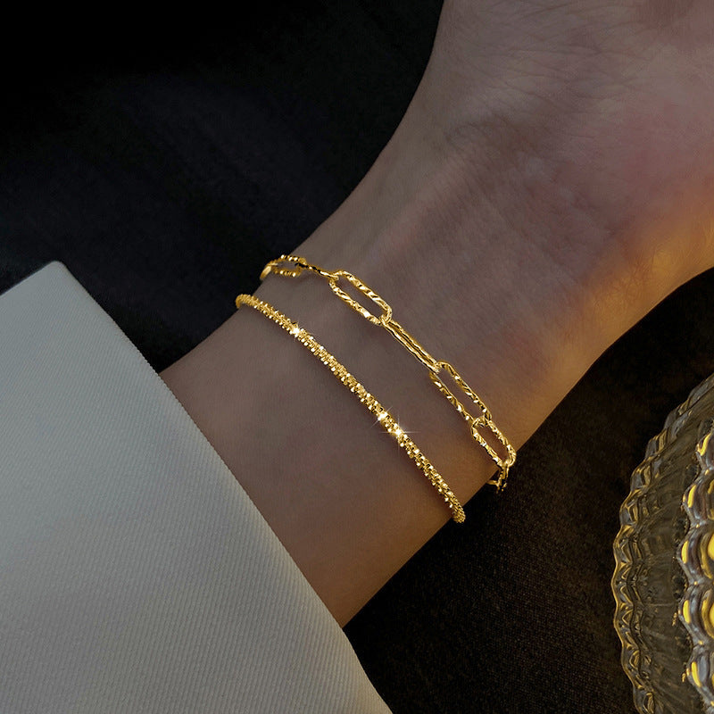Gold- und Silber-Strass-Armband Damenschmuck