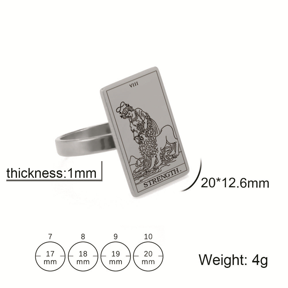 Anillo de acero para celebridades de internet, promoción de joyas en Xiao Hong Shu