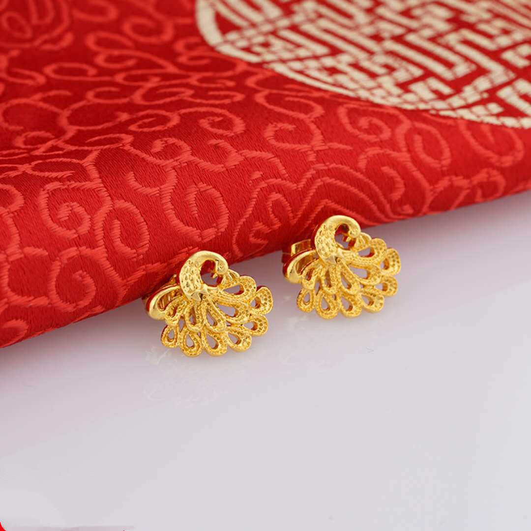 24K vergoldete Ohrringe Euro Gold Schmuck Neue beliebte Ohrringe