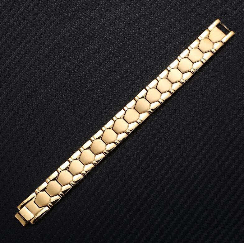 Pulsera de titanio magnética 4 en 1 de bioenergía para hombre, pulsera retorcida magnética saludable para la artritis