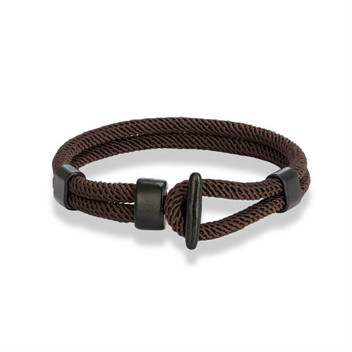 Pulsera informal de ancla negra para hombre