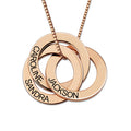 Personalisierte Silberkette Russischer Ring-Halskette Geschenk für Frauen