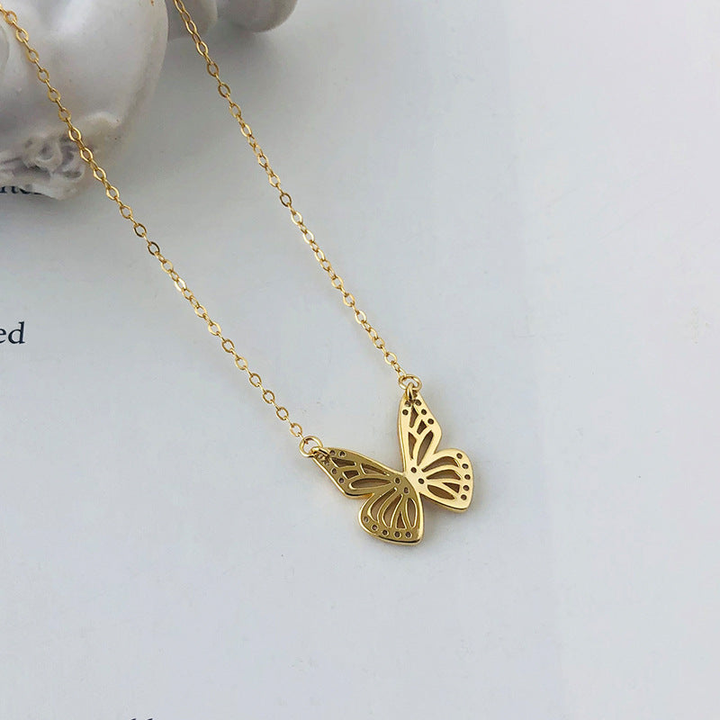 Diamond Butterfly Necklace