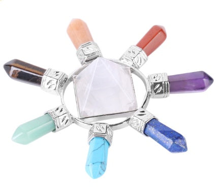 Naturkristall Halbedelstein Sieben-Chakra-Schmuck