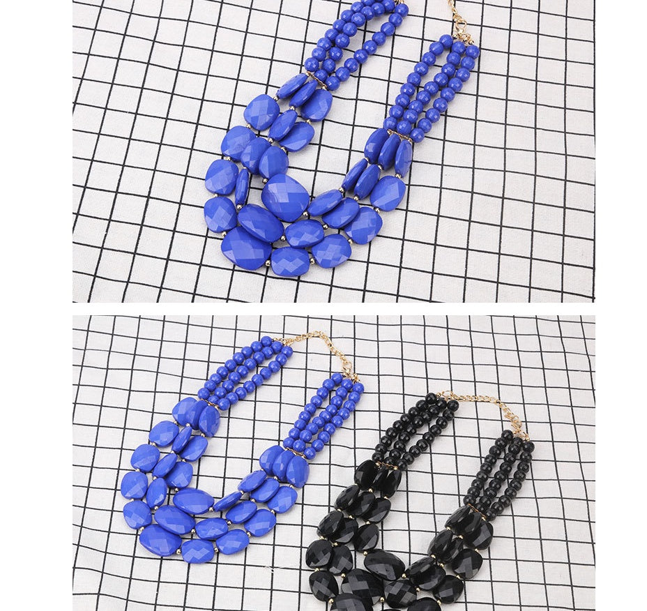 Afrikanischer Bib-Perlen Schmuckset