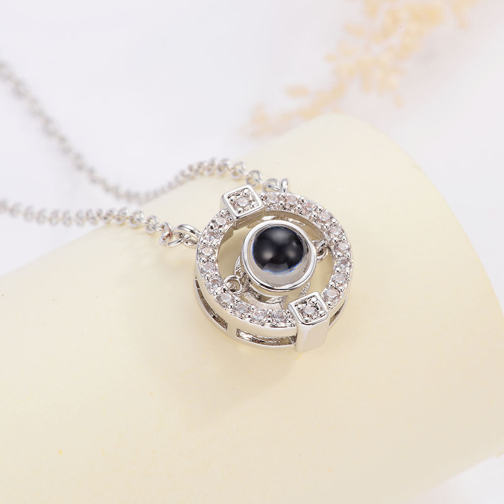 100 languages I love you memory necklace female