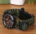 6-in-1 Outdoor Tactical EDC Survival Verstellbares Armband Kompass Rettung Paracord Campingausrüstung Werkzeuge