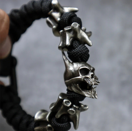 Men's Carrying Strap Retro Personalized Prajna Four Spine Parachute Cord Woven Handmade Bracelet