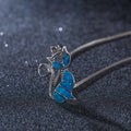 Pendant Blue Opal Necklace Jewelry Gift for Women