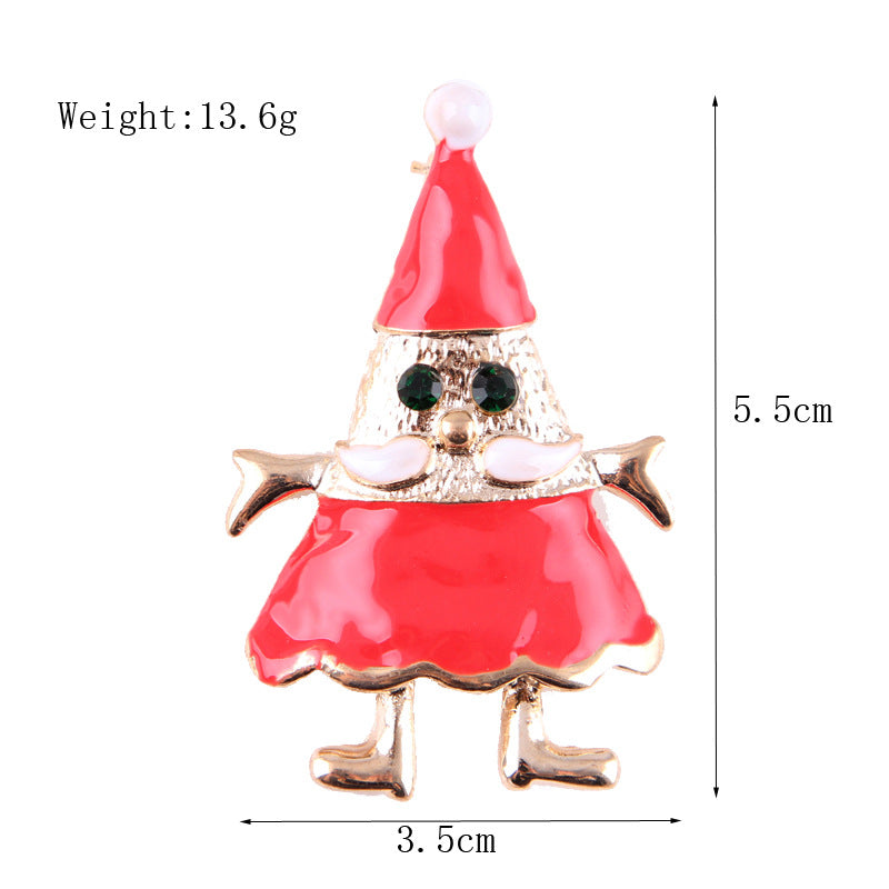 Damenmode schlichte geometrische Weihnachtsbrosche