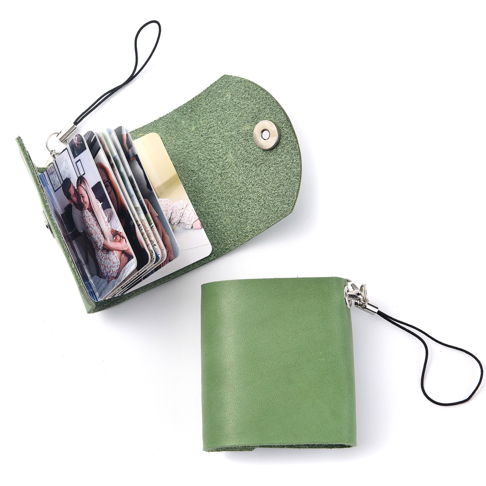 Mini Leather Photo Keychain Personality DIY