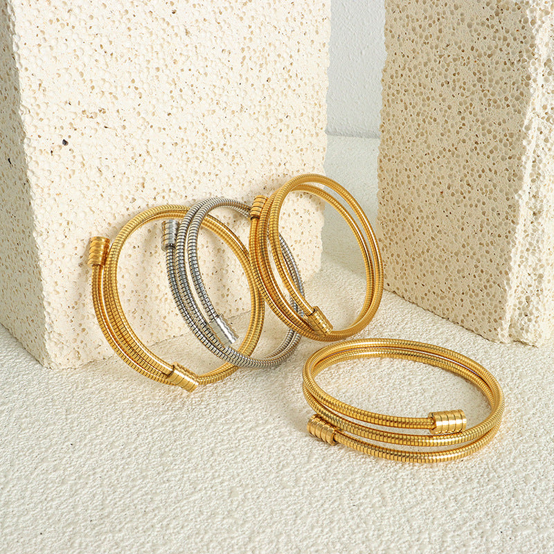 Niche Ins Simple Snake Bones Chain Multi-layer Twin