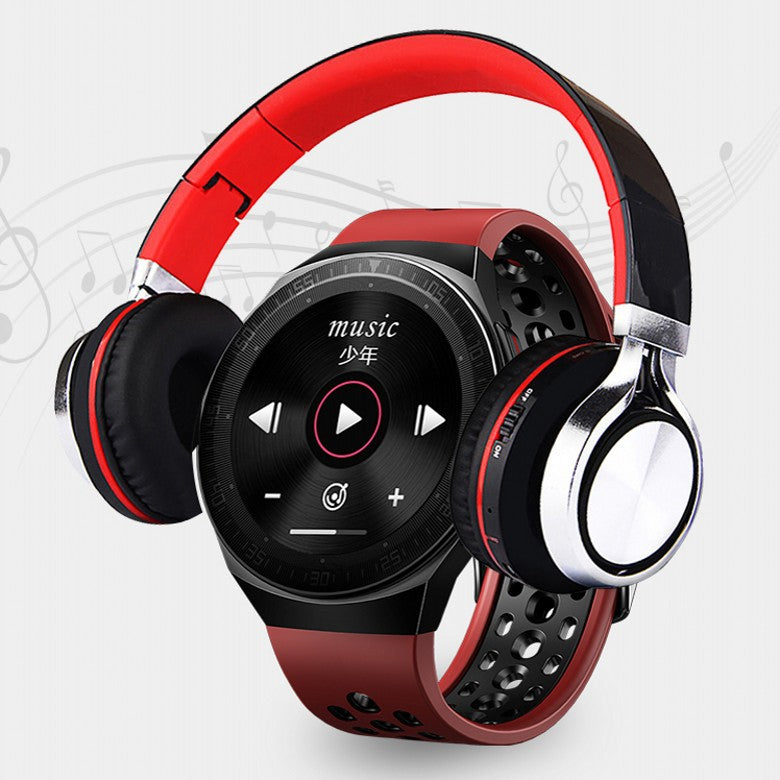 Kompatibel mit Apple, MT3 Bluetooth Smartwatch mit Voll-Touchscreen Musik-Player Uhr Fitness-Tracker für iOS Android Handy