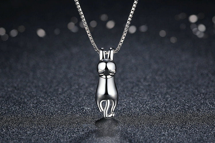 Niedliches Katzen-Schmuckset - Ring - Ohrringe - Halskette