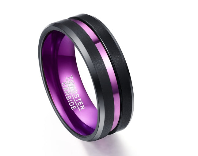 Lila Partyring Groove Ring