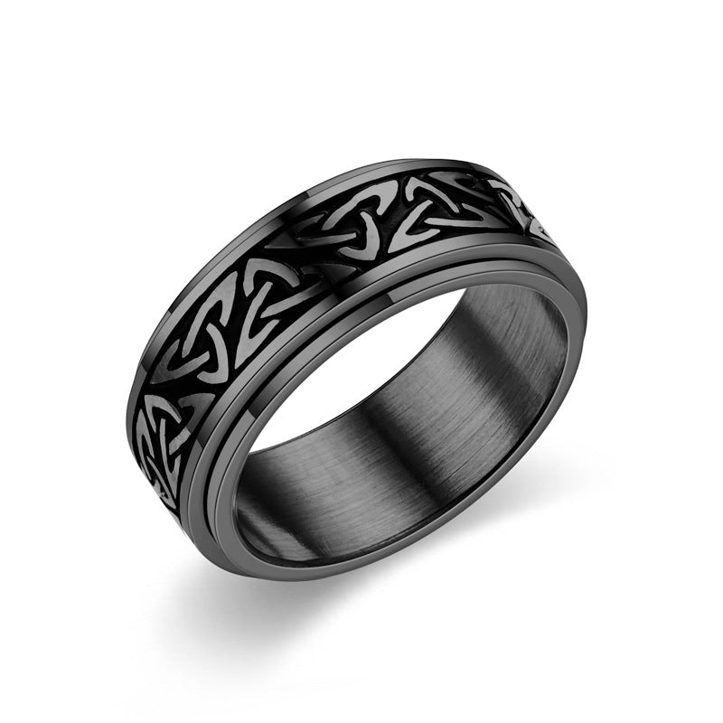Anillo de acero de titanio de moda para hombres
