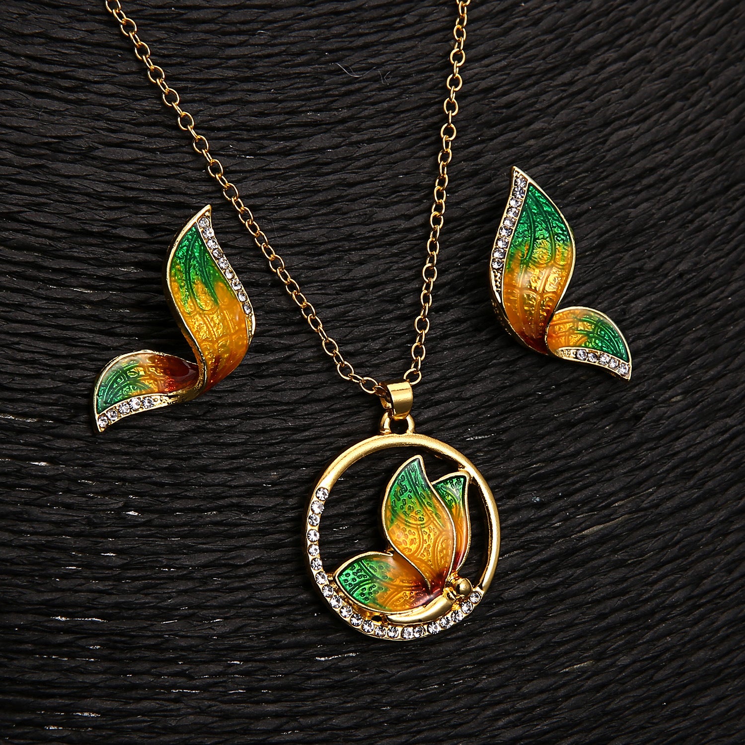 Schmetterling Perlenohrstecker-Set