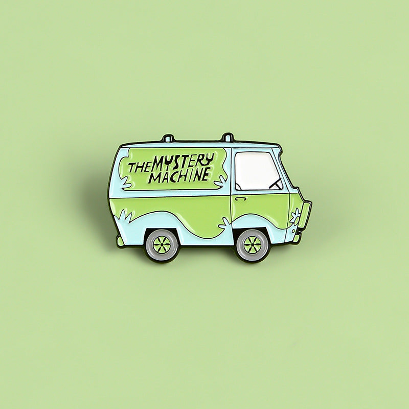 Cartoon Kreativer Esstischwagen Brosche