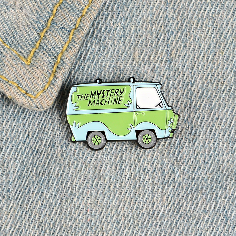 Cartoon Kreativer Esstischwagen Brosche