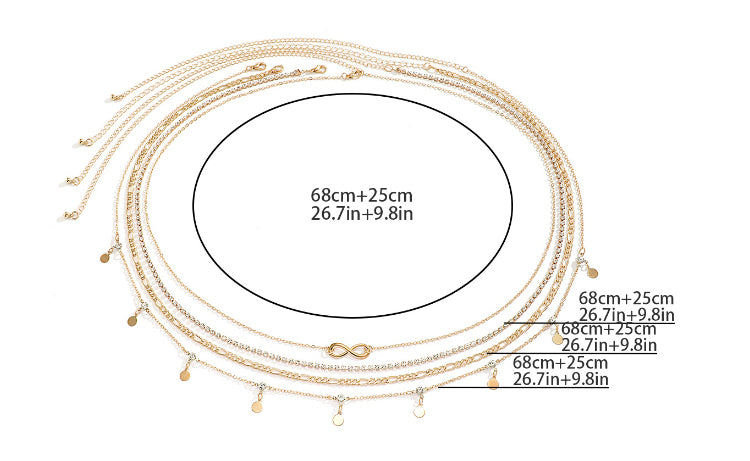 Metall Strass Kette Bauchnabel Taillenkette Sexy Quaste