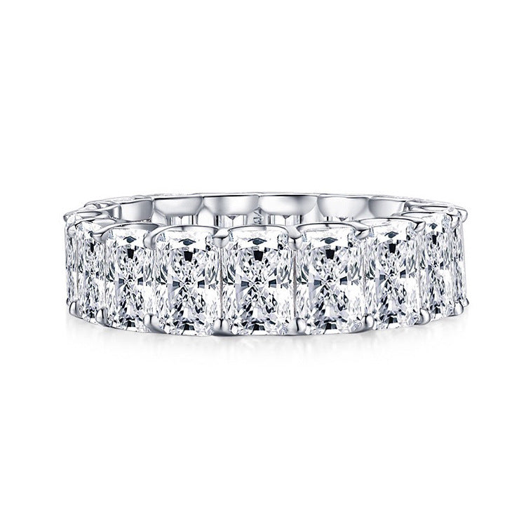 Sterling Silber Ring Hochkarätige Diamantsimulation