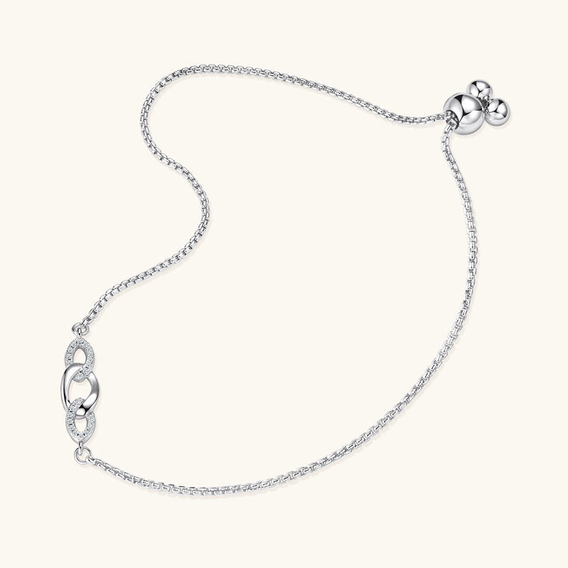 Pulsera Ajustable de Moissanita Diseño de Moda
