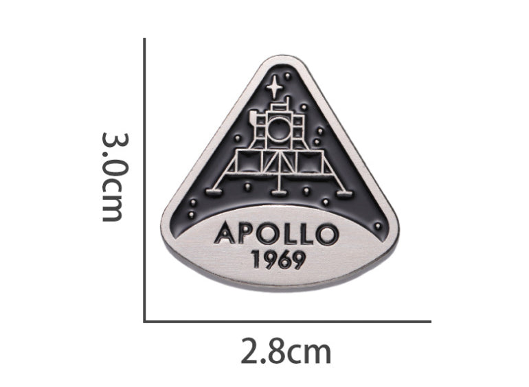 Gedenk-Brosche Apollo Erfolgreiche Mondlandung Abzeichen Metall Fashion Pin