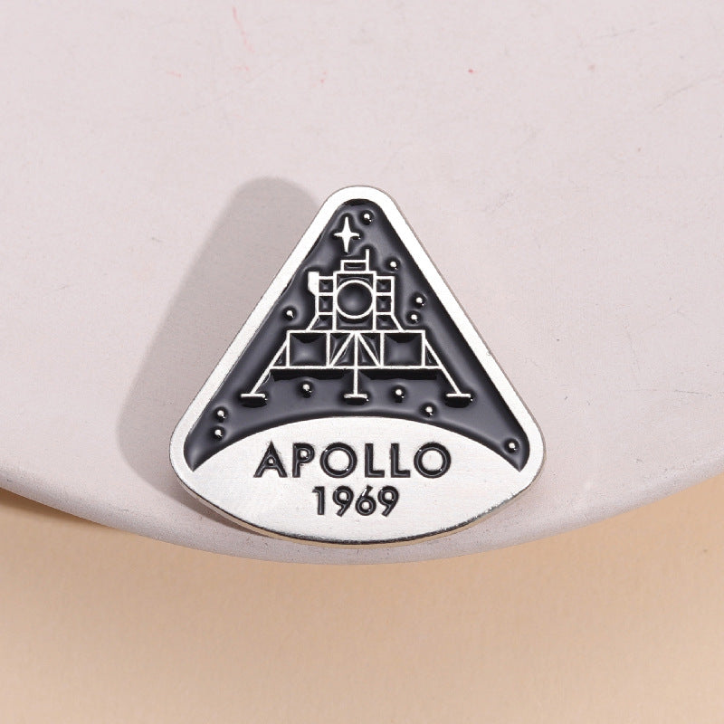 Gedenk-Brosche Apollo Erfolgreiche Mondlandung Abzeichen Metall Fashion Pin