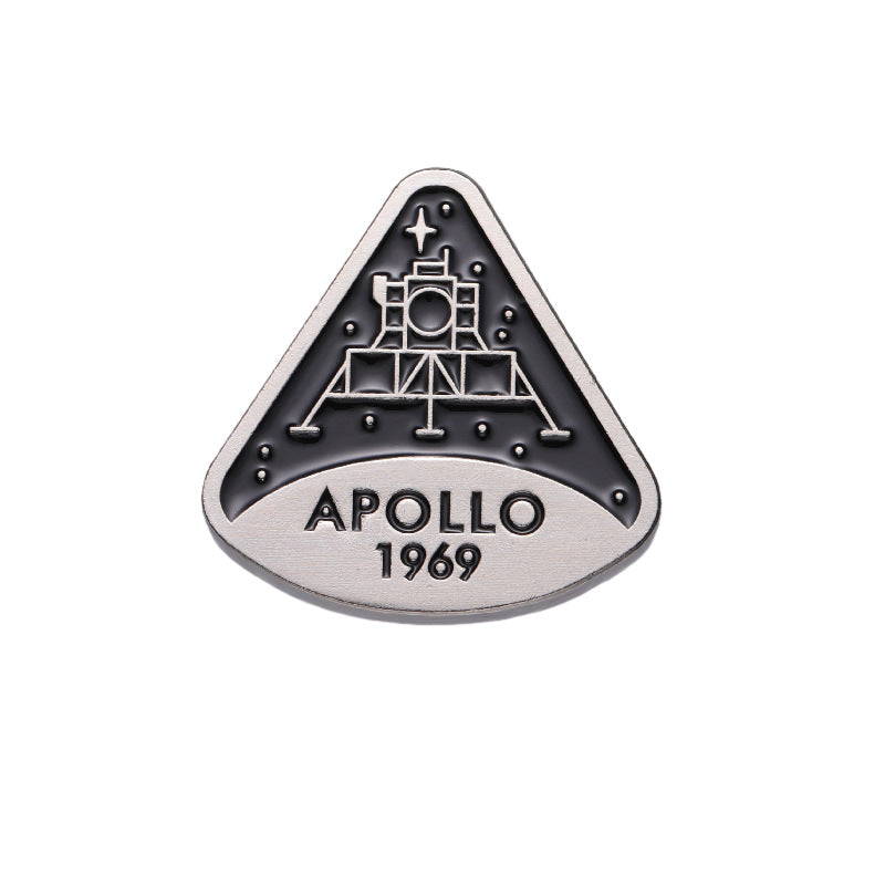 Gedenk-Brosche Apollo Erfolgreiche Mondlandung Abzeichen Metall Fashion Pin