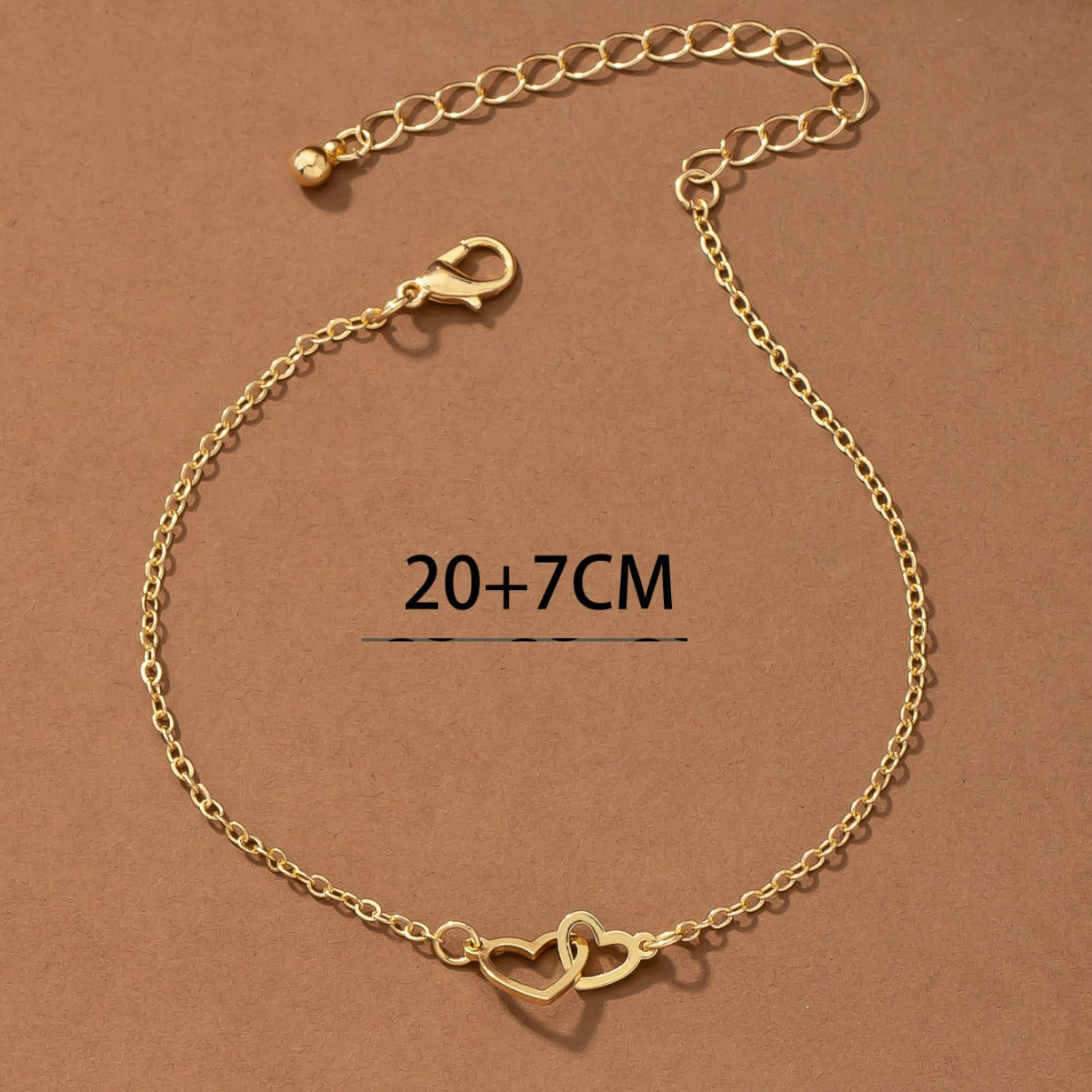 Tobillera de mujer de moda versátil con corazón