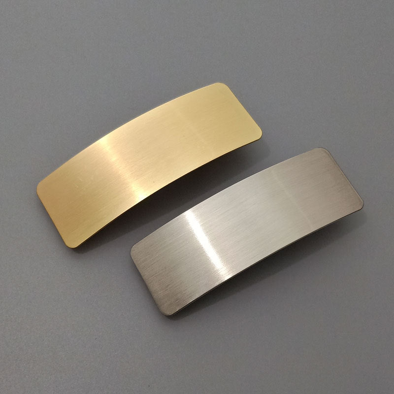 Pinzas para el pelo de metal cepillado, estilo europeo americano, sencillas, versátiles, de temperamento, a la moda, estilo normcore, para cola de caballo.