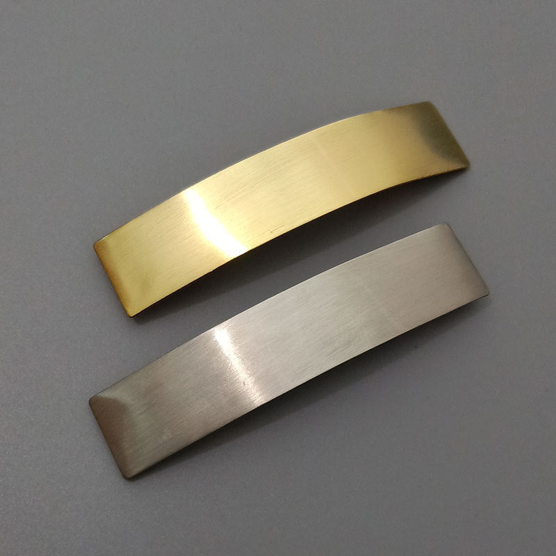 Pinzas para el pelo de metal cepillado, estilo europeo americano, sencillas, versátiles, de temperamento, a la moda, estilo normcore, para cola de caballo.
