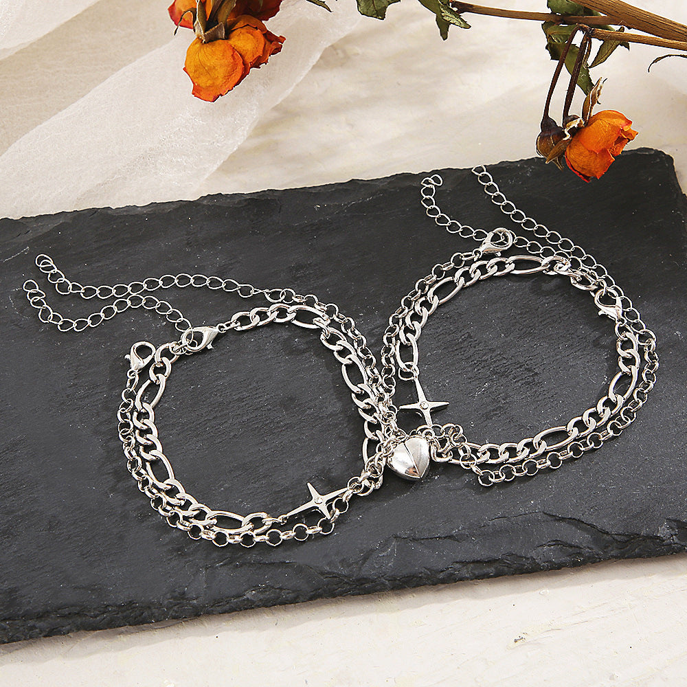 Modeschmuck Magnet Liebe Saugnapf Armband Paar Valentinstagsgeschenk