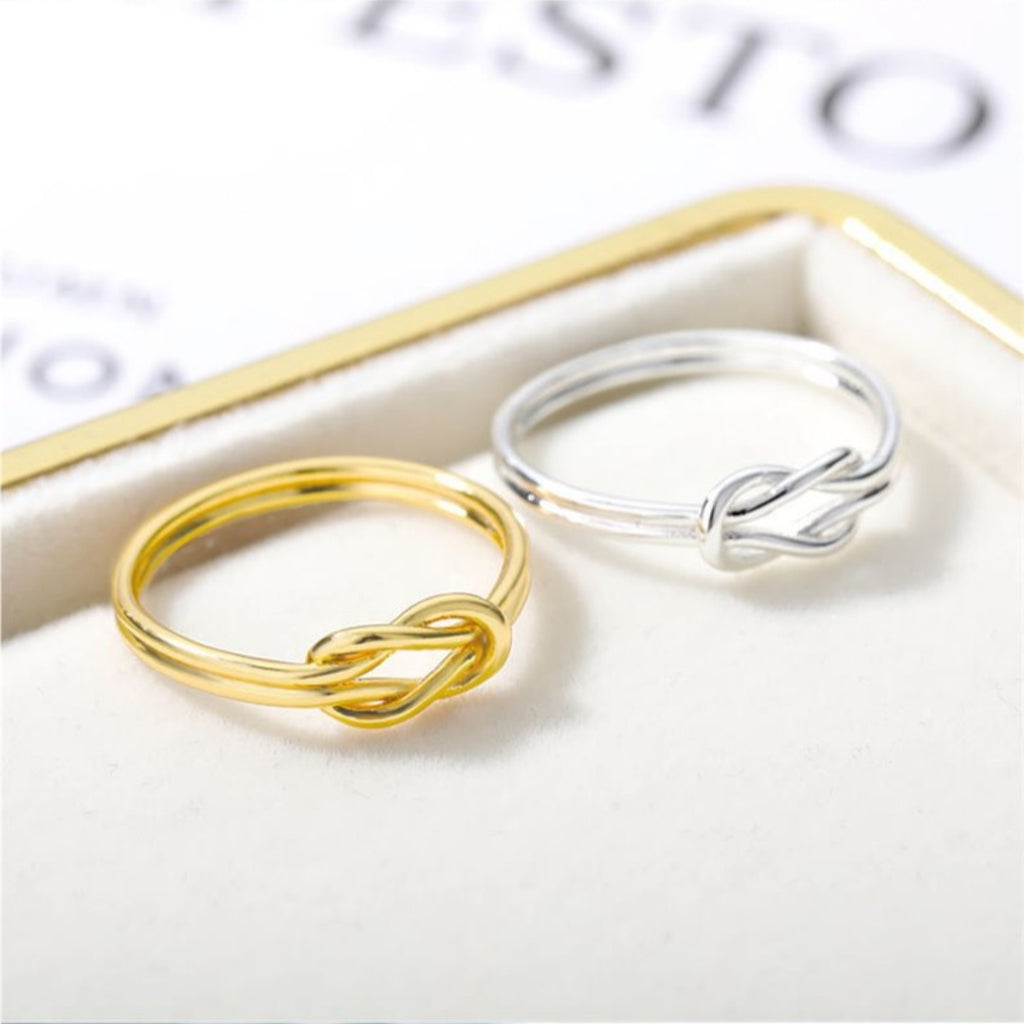 Anillos cruzados de circonita para mujer de acero inoxidable