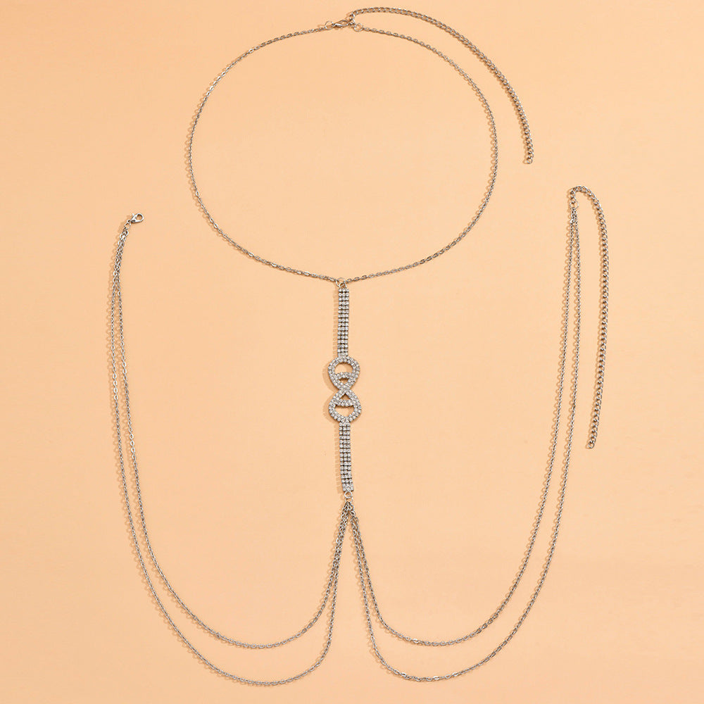Cadena de borlas multicapa en el cuello Collar de pecho para mujer