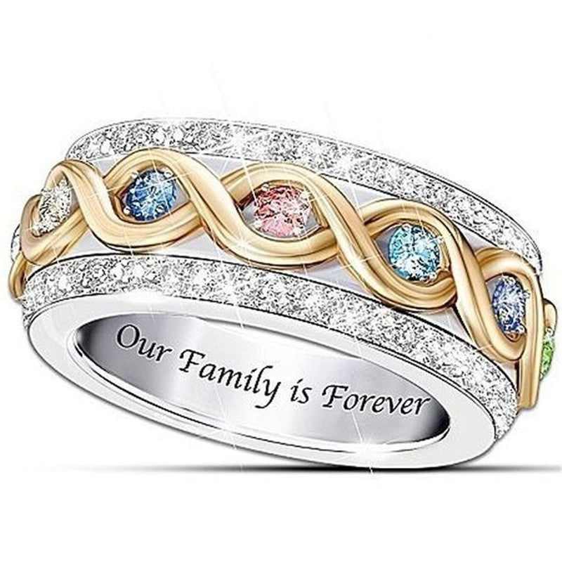 Vollbrillanter zweifarbiger Ring