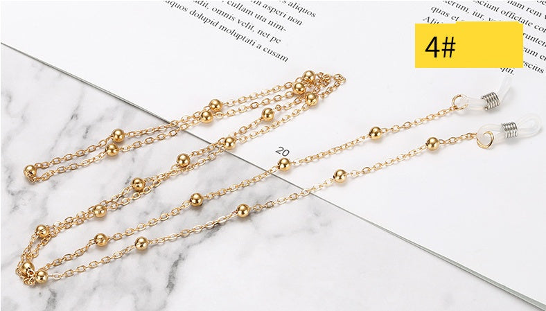 Neues Mesh Rot Brillenketten Sonnenbrillenkette Halskette Metallkette Sonnenbrille mit Kette Mode