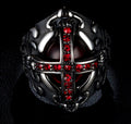 Kreuz-Rot-Diamantring