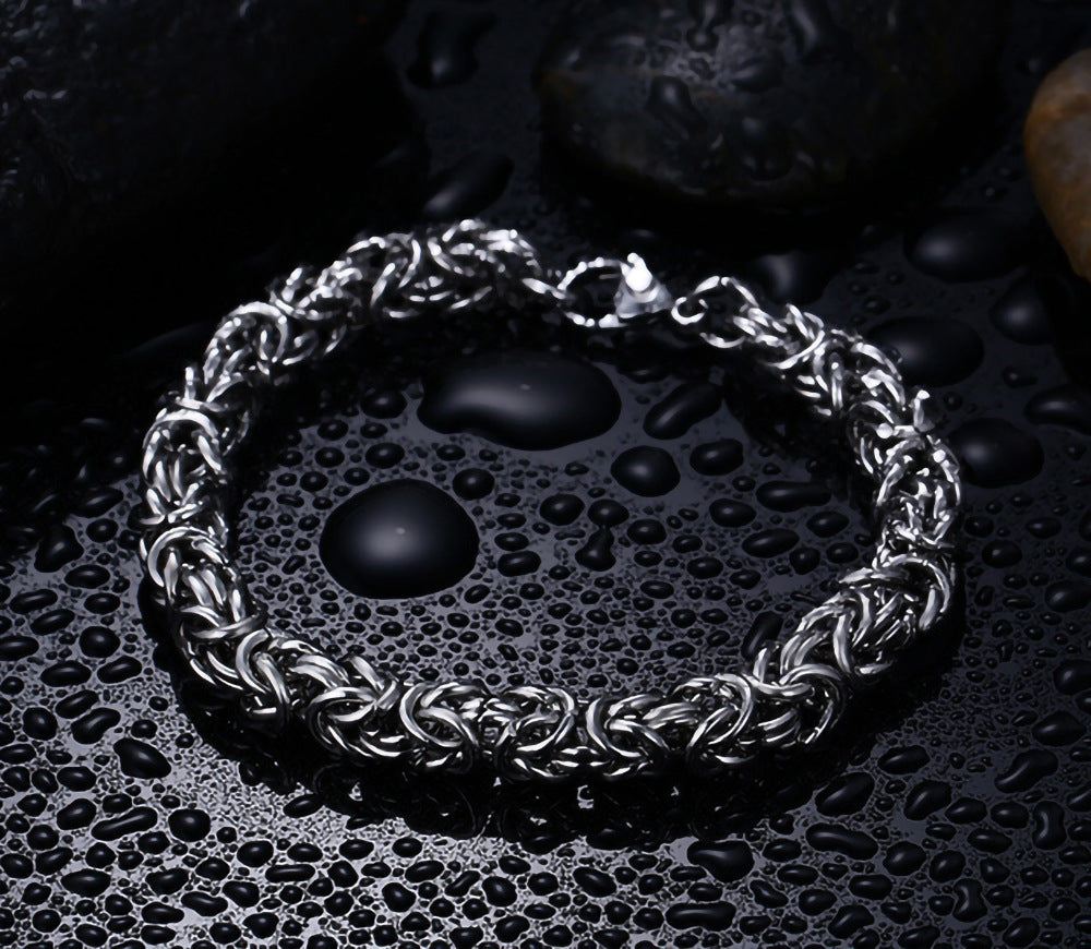 Ring Buckle Multi-ring Titanium Steel Bracelet