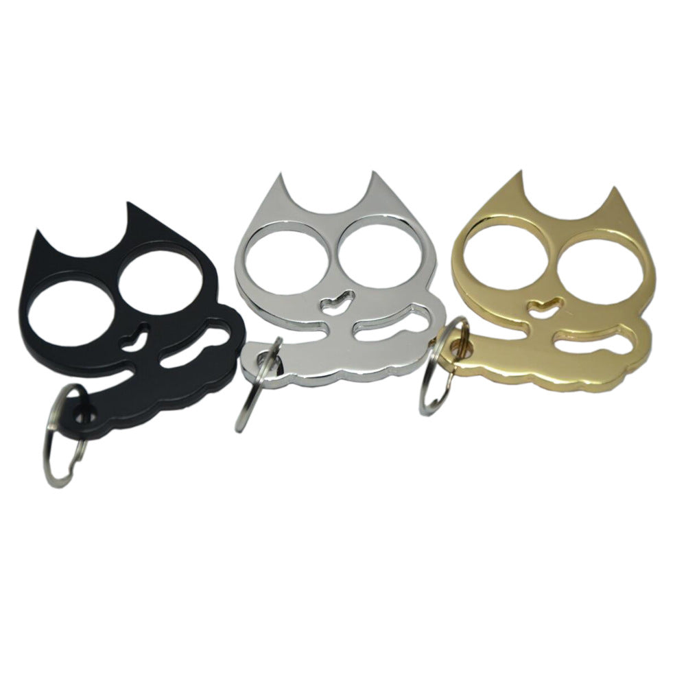Neue Kätzchen-Outdoor-Verteidigungsschlüssel, Metall-Doppelfinger-Befestiger, Outdoor-Verteidigungs-Fensterbruch-Geschenk