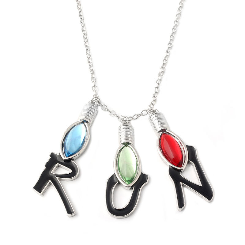 Stranger Things Necklace Bulb Letter Pendant