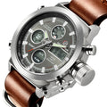 Relógio Masculino Luxusmarke Herrenuhren Herren Quarz Stunde Analog Digital LED Sportuhr Herren Armee Militärische Armbanduhr